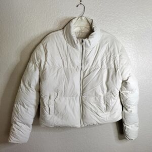 NWT American threads Vegan leather puffer jacket SZ L